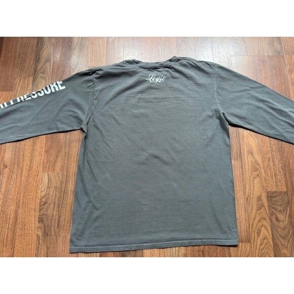Logic Under Pressure Long Sleeve Anvil Lightweight Tee Shirt Mens Large Dk Gray - Picture 9 of 10